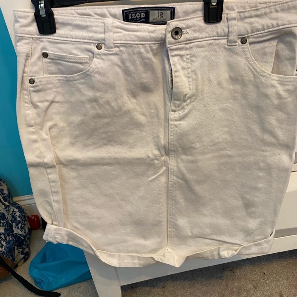 white skirt